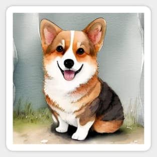 Cute Corgi Puppy Art 5Cute Corgi Puppy Art 6 Sticker